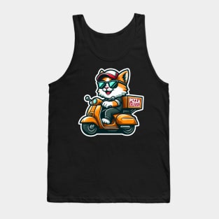 Cool Exotic Shorthair Cat Pizza Delivery Tank Top